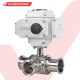 COVNA DN15 1/2 inch Sanitary Stainless Steel 3 Way L Port Motorized Ball Valve