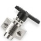 SS316 High Pressure Mini Gas 5 way  1/8" 1/4" 1/2" Female NPT Swagelok Type One-Piece Instrumentation SS 5 Way  Ball Valve