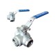 Stainless steel various hydraulic 3way ball valve